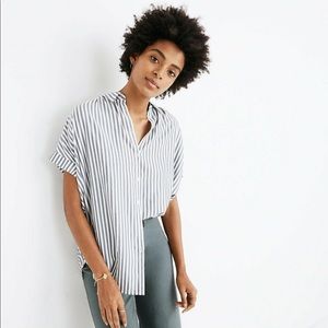 MADEWELL Central Shirt Ballard Stripe Blue/White